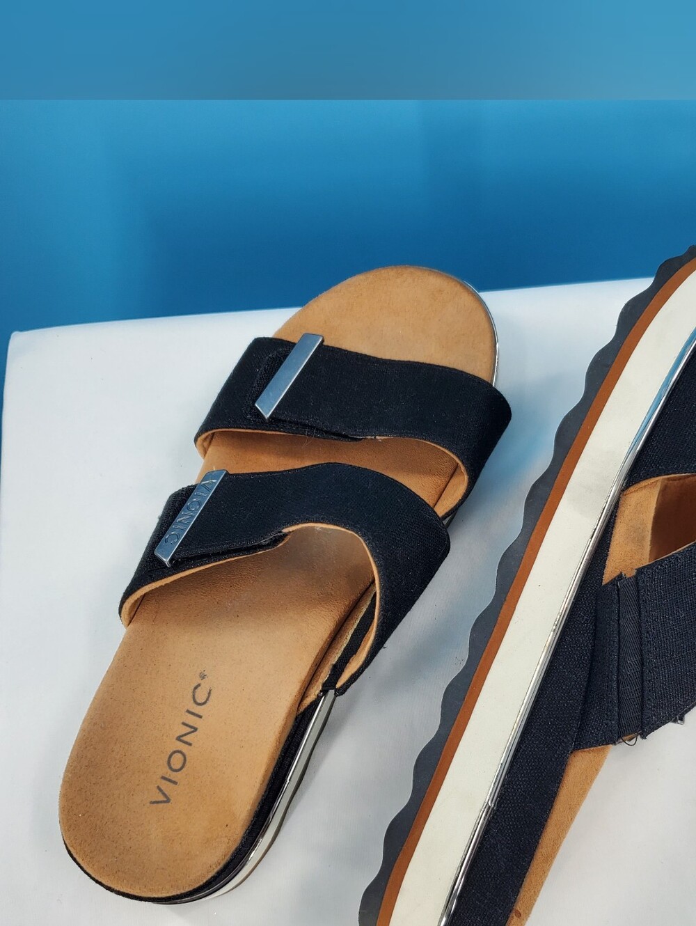 Vionic Brandie Platform Slide Sandals 9